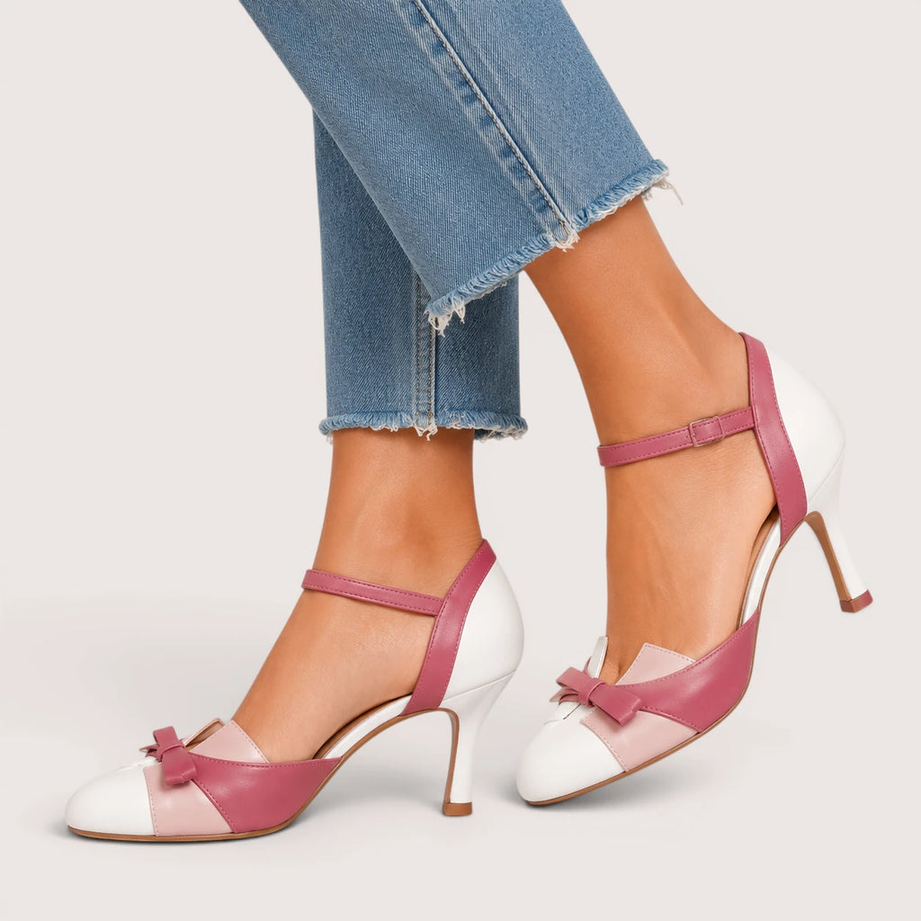 Anya | Damen Pumps Mit Runder Zehenpartie Und Schleife
