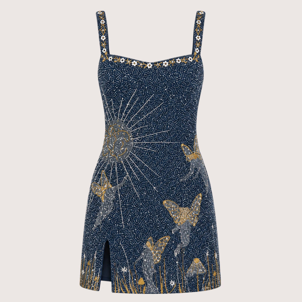 Amelia | Damen Ärmelloses Minikleid Mit Frontschlitz