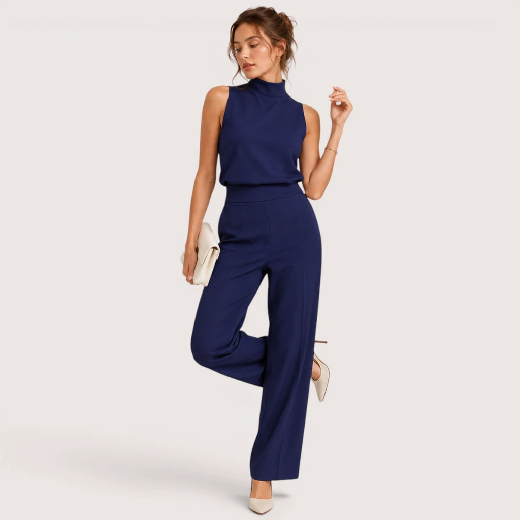 Maris | Damen Weitbein Jumpsuit Mit Neckholder