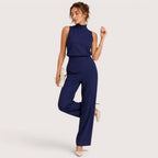 Maris | Damen Weitbein Jumpsuit Mit Neckholder