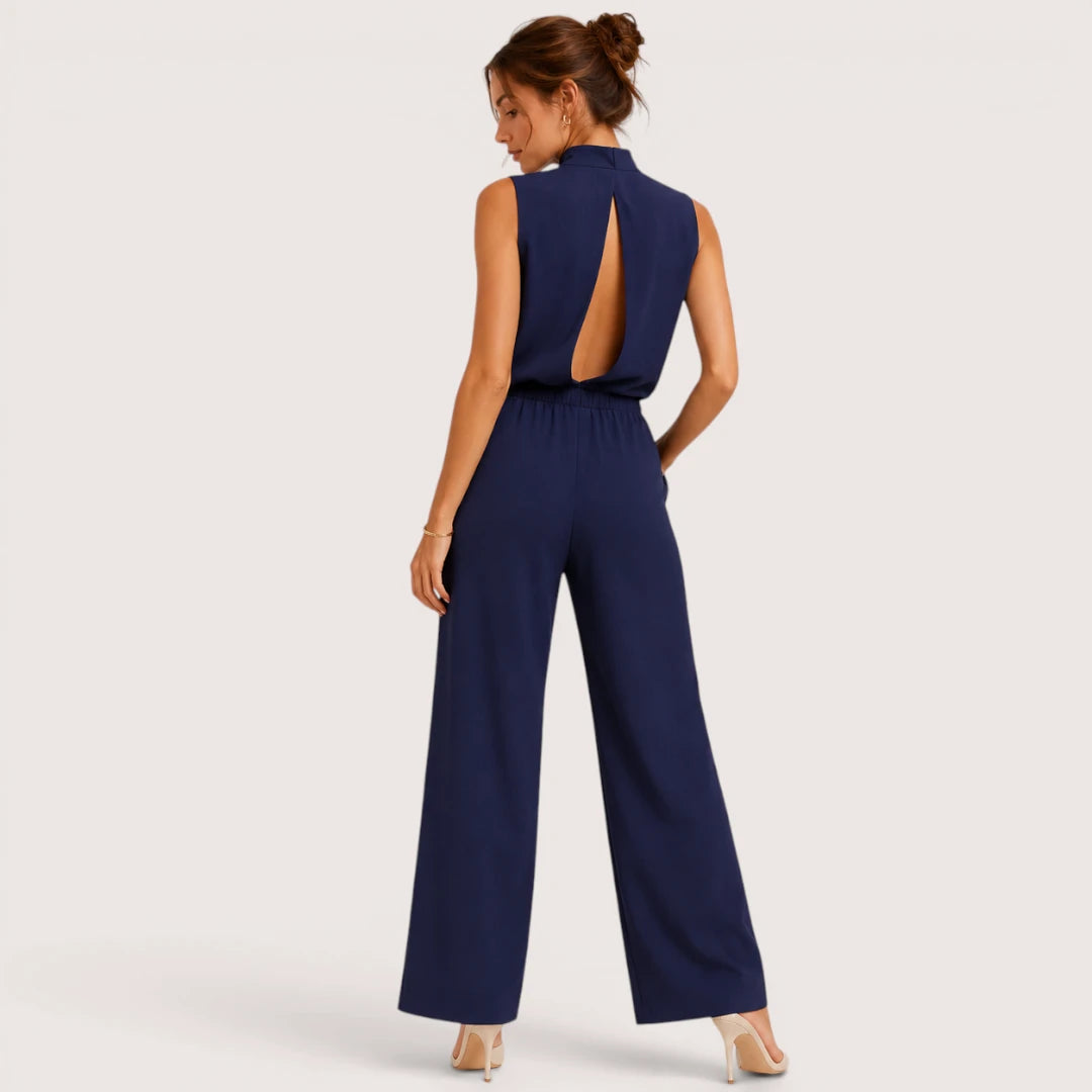 Maris | Damen Weitbein Jumpsuit Mit Neckholder