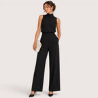 Maris | Damen Weitbein Jumpsuit Mit Neckholder