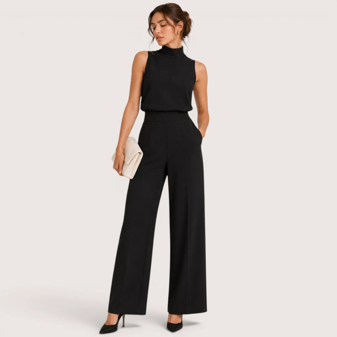 Maris | Damen Weitbein Jumpsuit Mit Neckholder