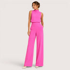 Maris | Damen Weitbein Jumpsuit Mit Neckholder