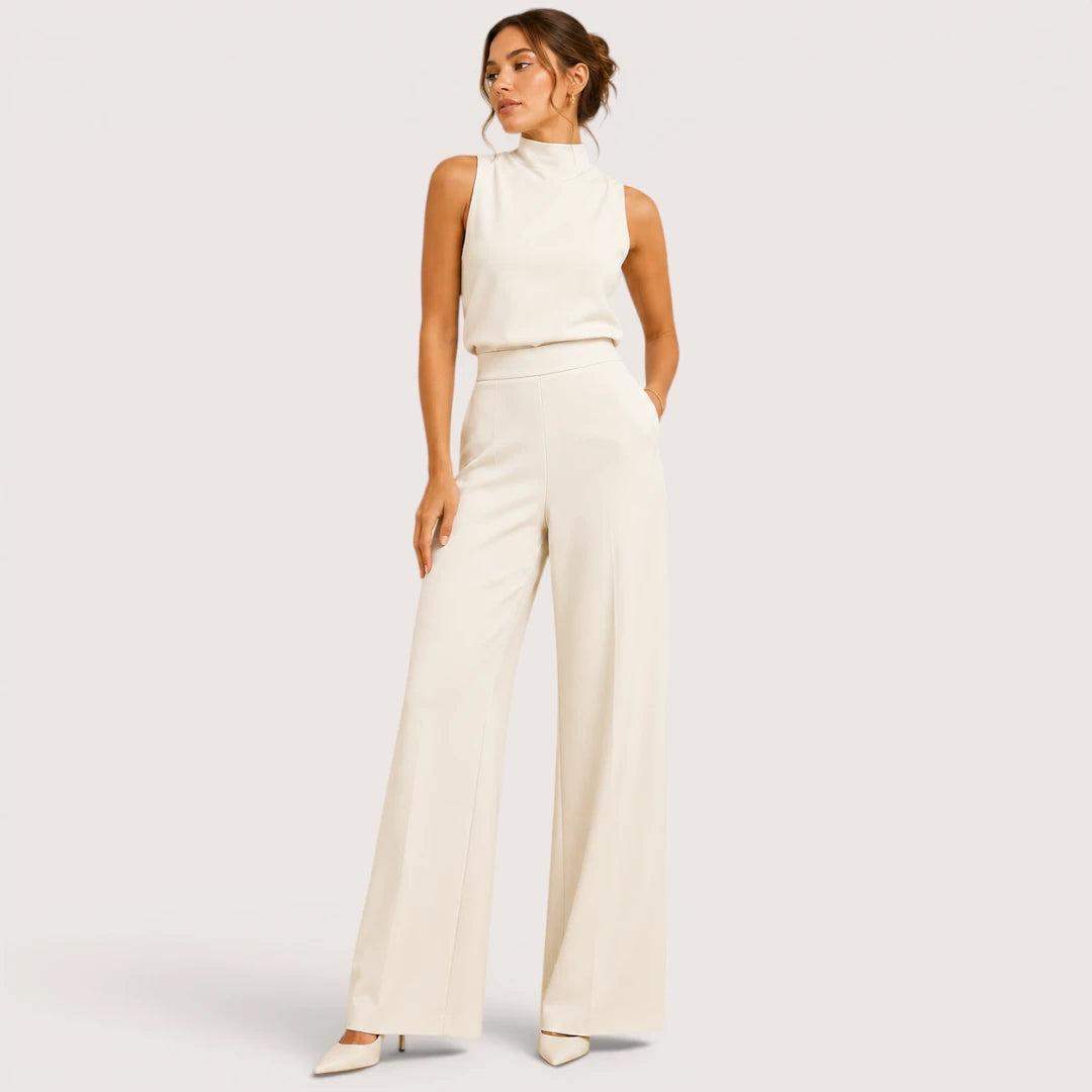 Maris | Damen Weitbein Jumpsuit Mit Neckholder