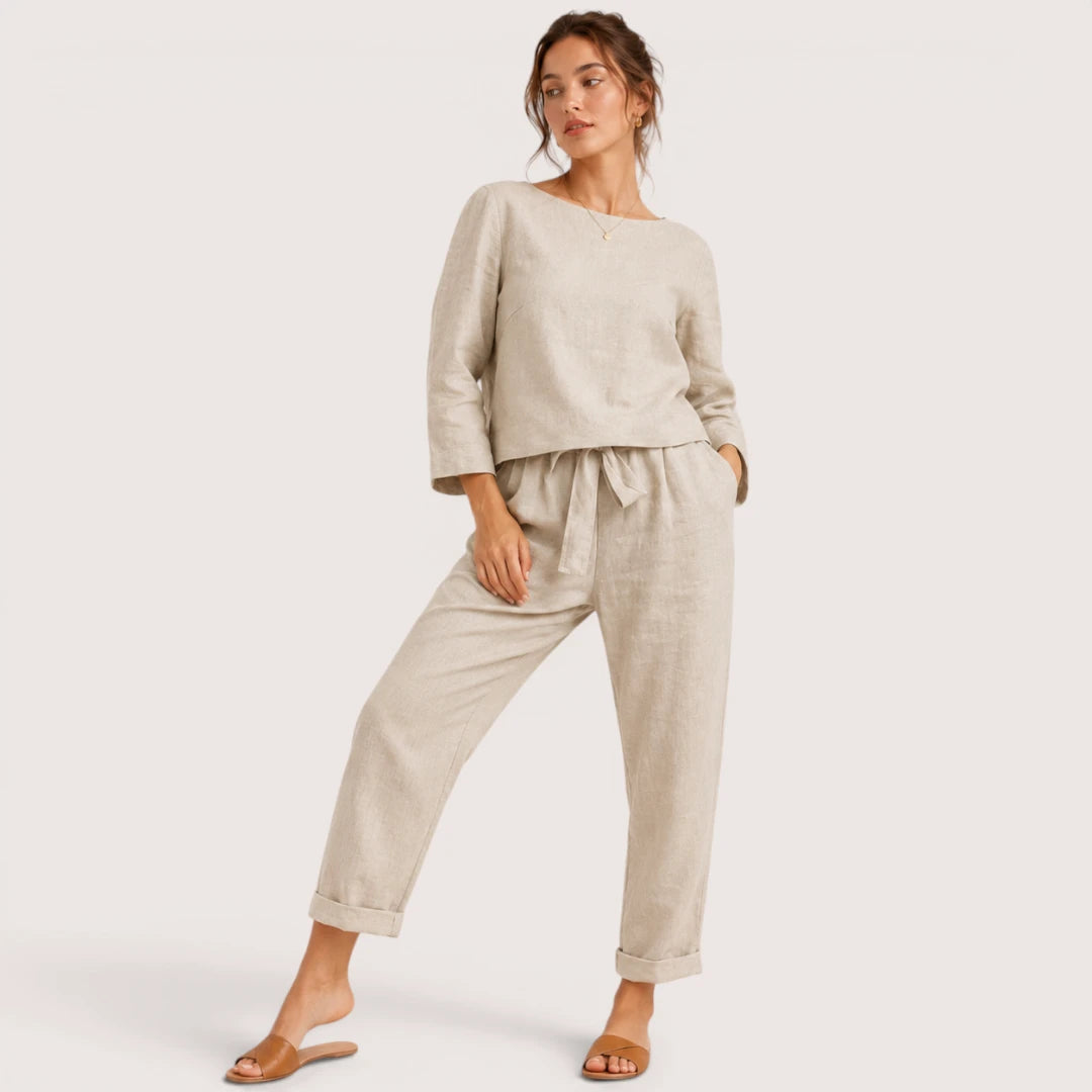 Marielle | Damen Lounge Set Mit Oberteil Und Hose