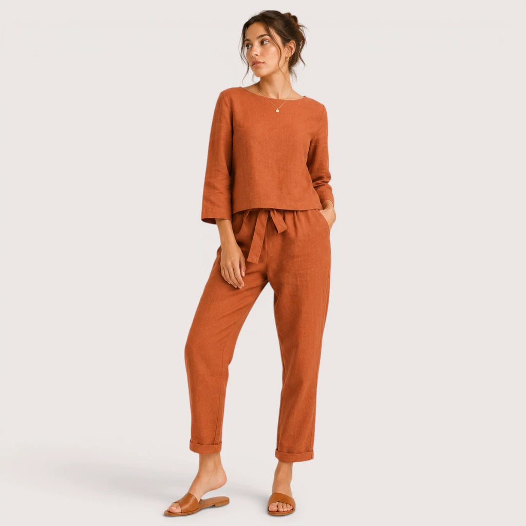 Marielle | Damen Lounge Set Mit Oberteil Und Hose