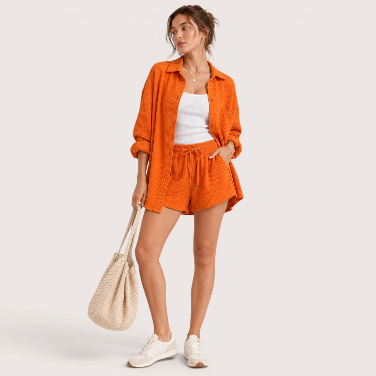 Eliza | Hemd Und Shorts Set Mit Kordelzug