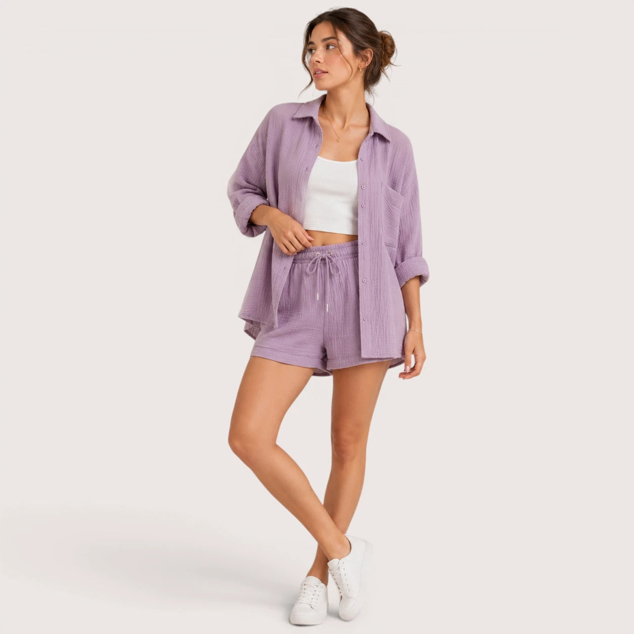 Eliza | Hemd Und Shorts Set Mit Kordelzug