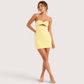 Zara | Damen Trägerloses Minikleid Mit Front Cut-Out