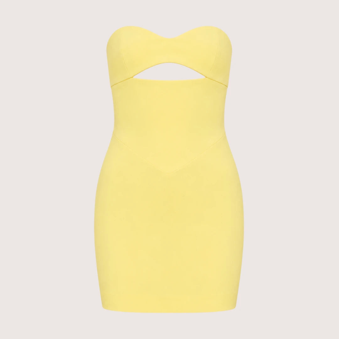 Zara | Damen Trägerloses Minikleid Mit Front Cut-Out