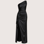 Serena | Damen Ein-Schulter Maxikleid Mit Seitenschlitz