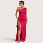 Serena | Damen Ein-Schulter Maxikleid Mit Seitenschlitz