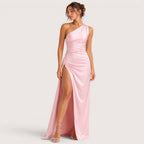 Serena | Damen Ein-Schulter Maxikleid Mit Seitenschlitz