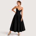 Gabriella | Damen Trägerloses Midikleid Mit Herzförmigem Ausschnitt