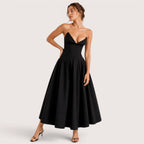 Gabriella | Damen Trägerloses Midikleid Mit Herzförmigem Ausschnitt