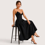 Gabriella | Damen Trägerloses Midikleid Mit Herzförmigem Ausschnitt