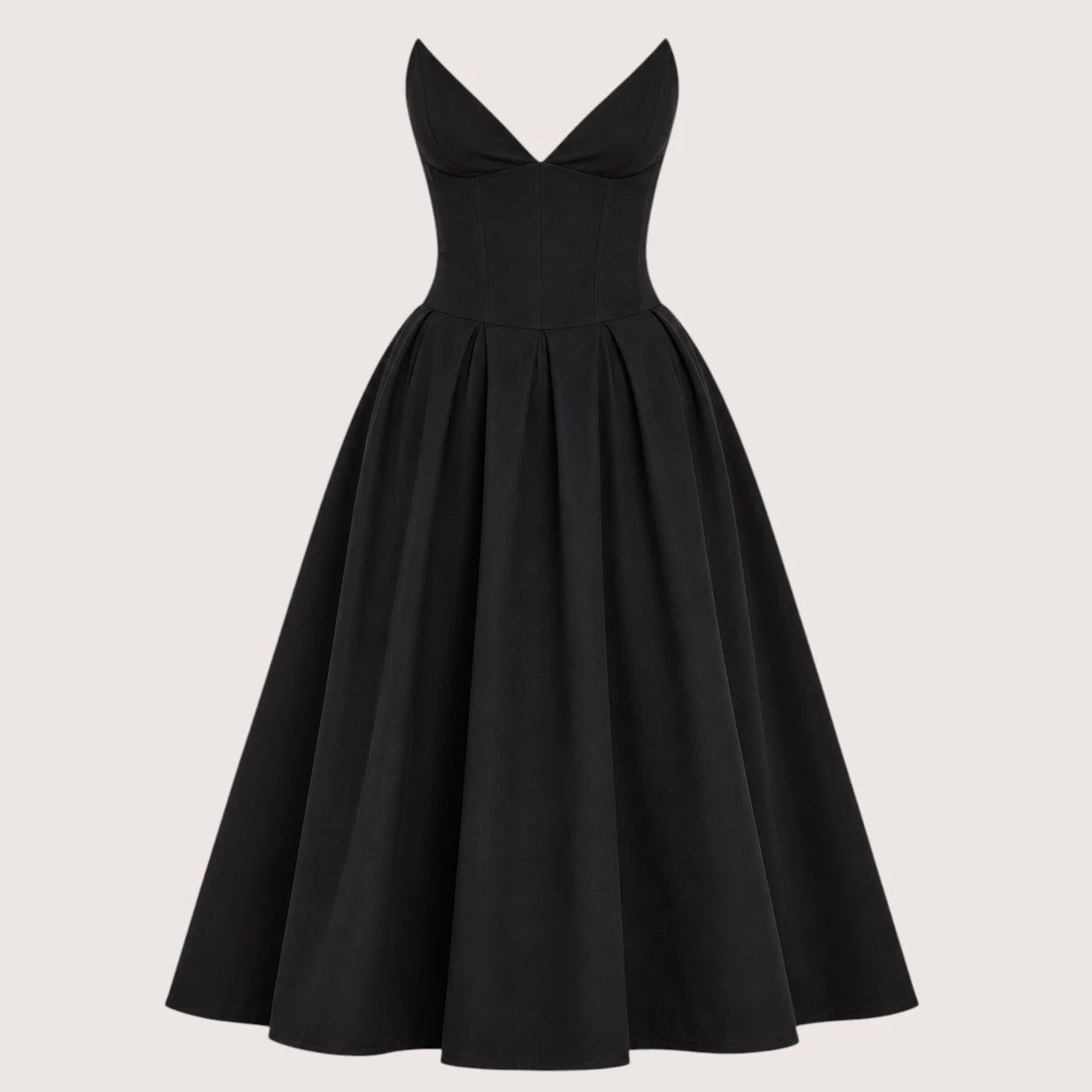 Gabriella | Damen Trägerloses Midikleid Mit Herzförmigem Ausschnitt