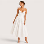Gabriella | Damen Trägerloses Midikleid Mit Herzförmigem Ausschnitt