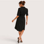 Renata | Damen Kleid Mit Lockerer Passform Und Bindegürtel