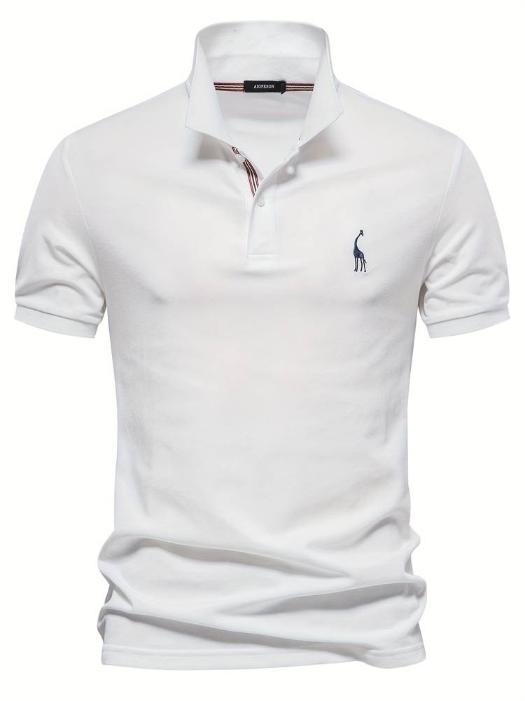 David | Herren Kurzarm Poloshirt Mit Knopfleiste