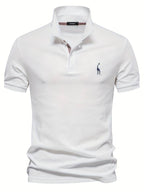 David | Herren Kurzarm Poloshirt Mit Knopfleiste