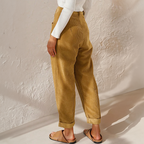 Viviana | Damen High Waist Cordhose Mit Bundfalten