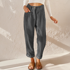 Viviana | Damen High Waist Cordhose Mit Bundfalten