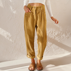 Viviana | Damen High Waist Cordhose Mit Bundfalten