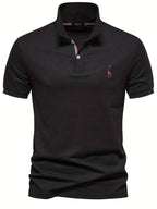 David | Herren Kurzarm Poloshirt Mit Knopfleiste