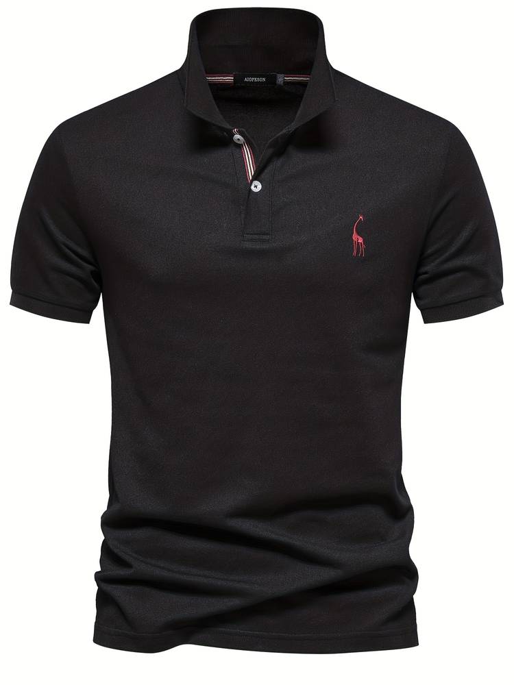 David | Herren Kurzarm Poloshirt Mit Knopfleiste