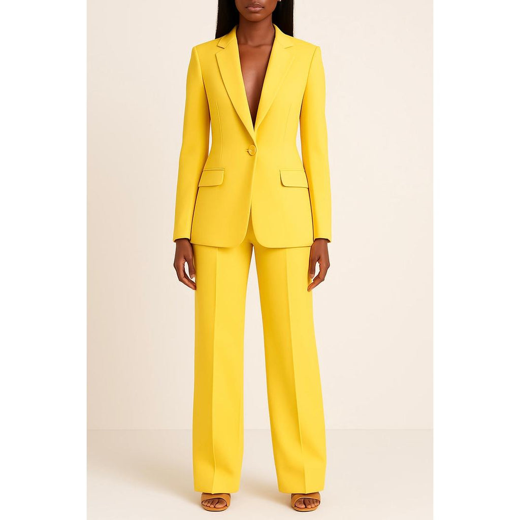 Grace | Damen Hosenanzug mit Ein-Knopf-Blazer und geradem Bein