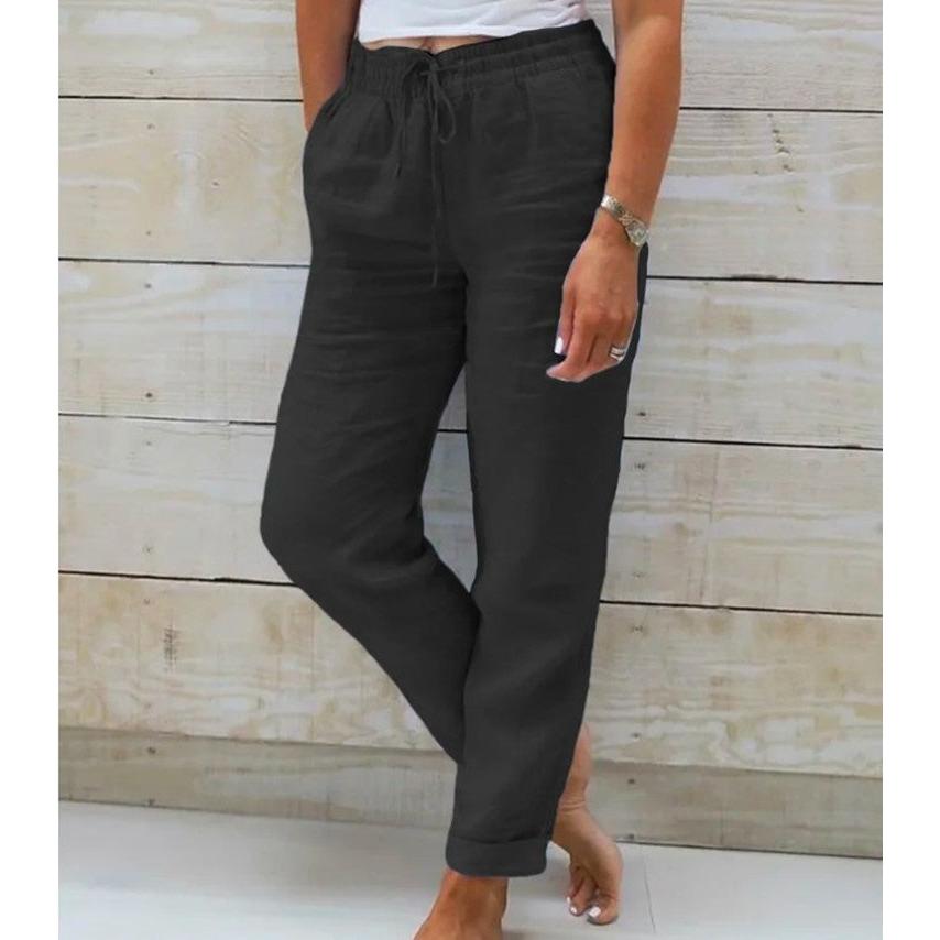 Esme | Damen Verkürzte Hose Mit Kordelzugbund