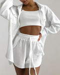 Ariana | Zweiteiliges Set Mit Hemd Und Shorts Mit Elastischem Bund