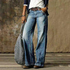 Skyla | Damen Niedrige Taile Jeans Mit Weitem Bein