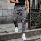 Adam | Herren Slim-Fit Karierte Hose