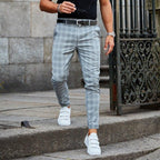 Adam | Herren Slim-Fit Karierte Hose