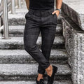 Adam | Herren Slim-Fit Karierte Hose