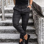 Adam | Herren Slim-Fit Karierte Hose