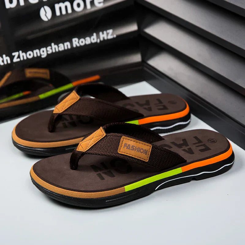 Kai | Herren Mehrfarbige Flip-Flops Mit Kontrastsohle