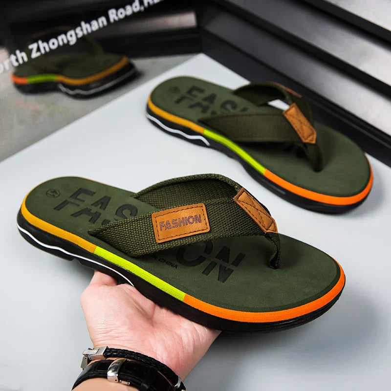 Kai | Herren Mehrfarbige Flip-Flops Mit Kontrastsohle
