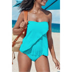 Samara | Damen Trägerloses Tankini Set Mit Bandeau Top