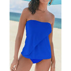 Samara | Damen Trägerloses Tankini Set Mit Bandeau Top