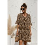 Freya | Damen Mini Kleid Mit Niedriger Taille Und Kurzarm