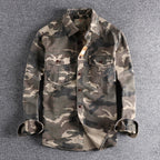 Colby | Herren Langarm Camouflage Hemd Mit Brusttaschen