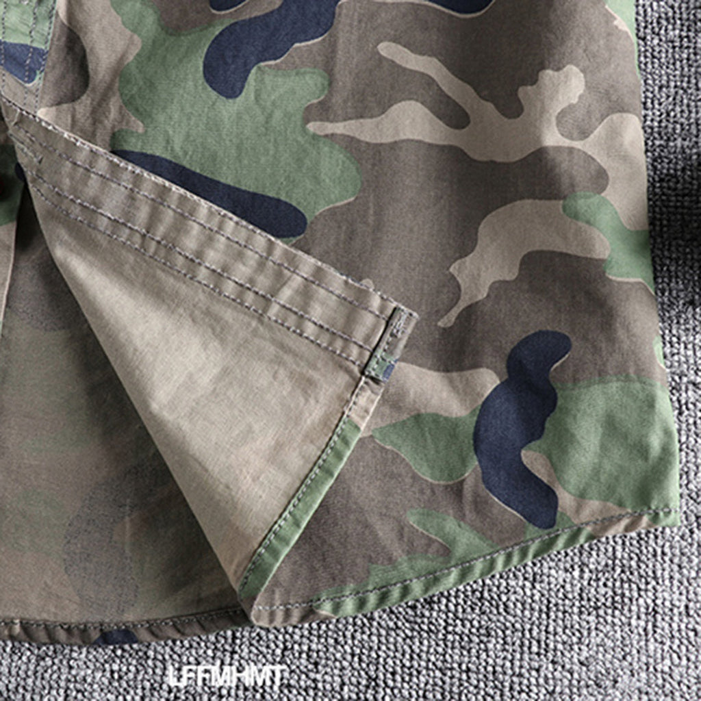 Colby | Herren Langarm Camouflage Hemd Mit Brusttaschen
