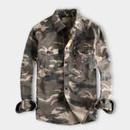 Colby | Herren Langarm Camouflage Hemd Mit Brusttaschen