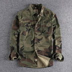 Colby | Herren Langarm Camouflage Hemd Mit Brusttaschen