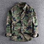 Colby | Herren Langarm Camouflage Hemd Mit Brusttaschen