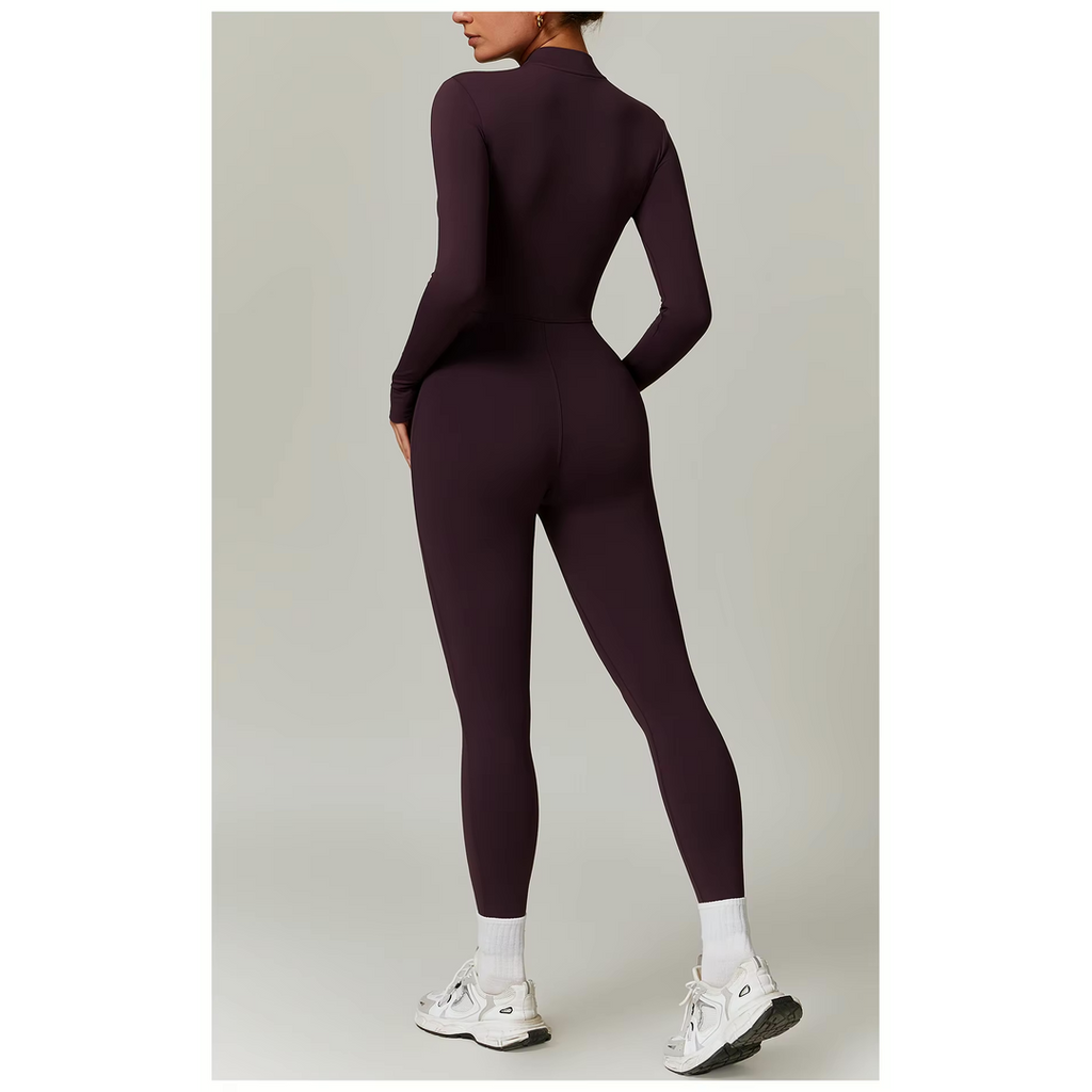 Ava | Damen Jumpsuit mit Stretchanteil und verstellbarem Kragen